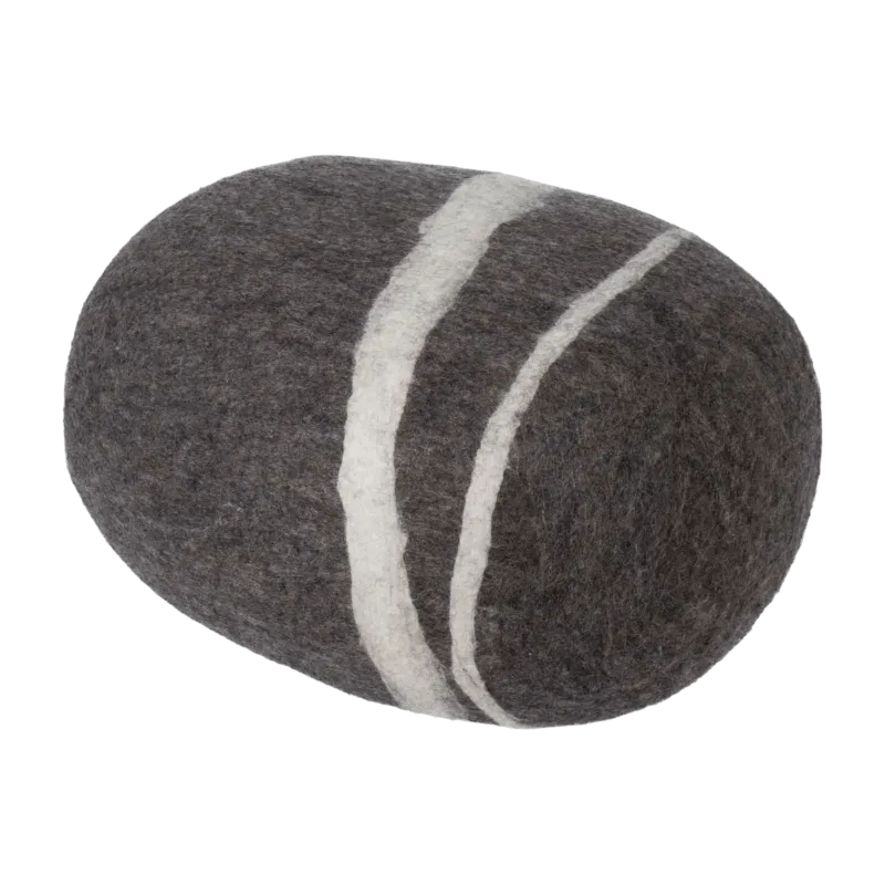 Pouf en laine marron foncé marbré XXL Oskar - myfelt - The Cool Republic
