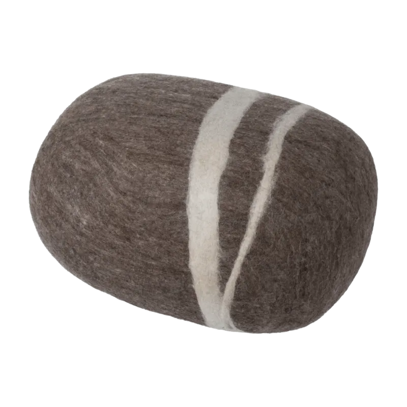 Pouf en laine marron marbré XXL Alwin - myfelt - The Cool Republic