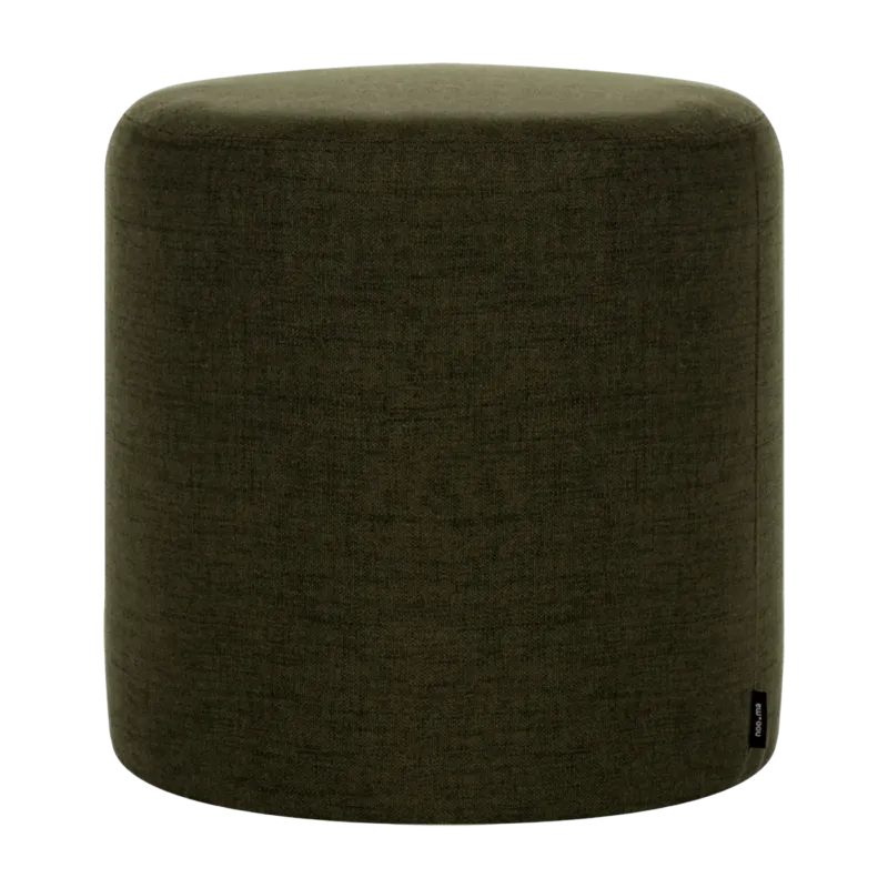 Pouf en laine olive 40 cm Folk - noo.ma - The Cool Republic