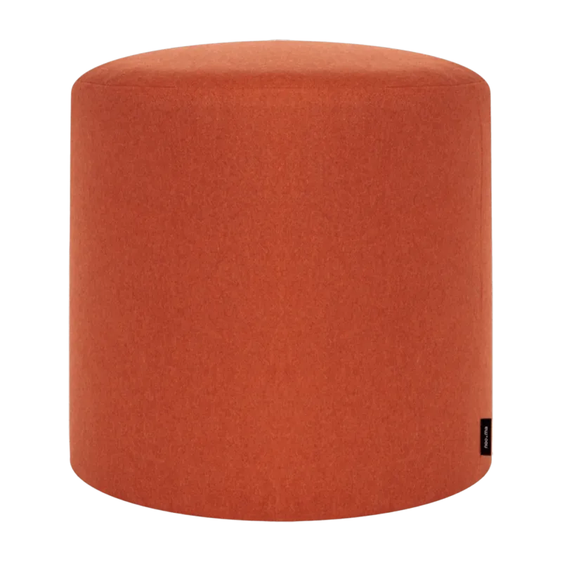 Pouf en laine terracotta 40 cm Folk - noo.ma - The Cool Republic