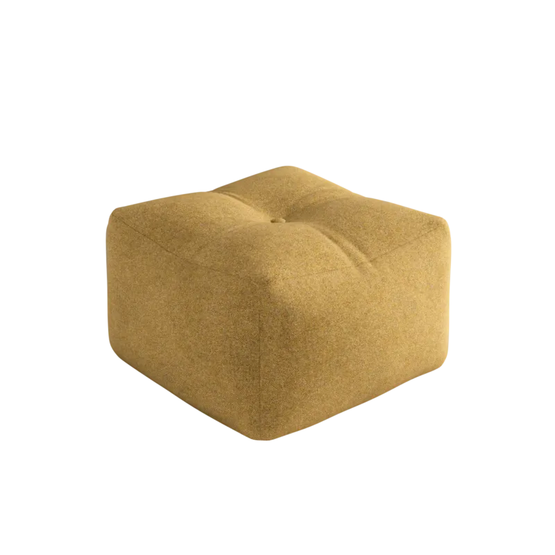 Pouf en polyester ocre 50x35cm Buddy - Karup - The Cool Republic