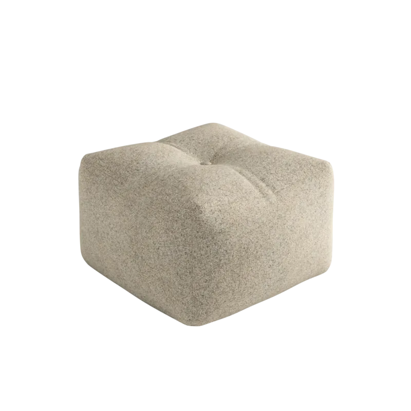 Pouf en polyester sable 50x35cm Buddy - Karup - The Cool Republic