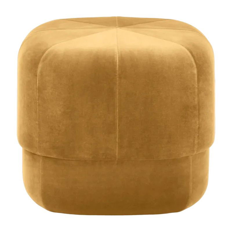 Pouf en velours 46 cm jaune Circus Yellow - Normann Copenhagen - The Cool Republic
