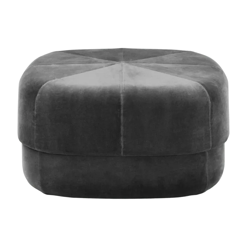 Pouf en velours 65 cm gris Circus Grey - Normann Copenhagen - The Cool Republic