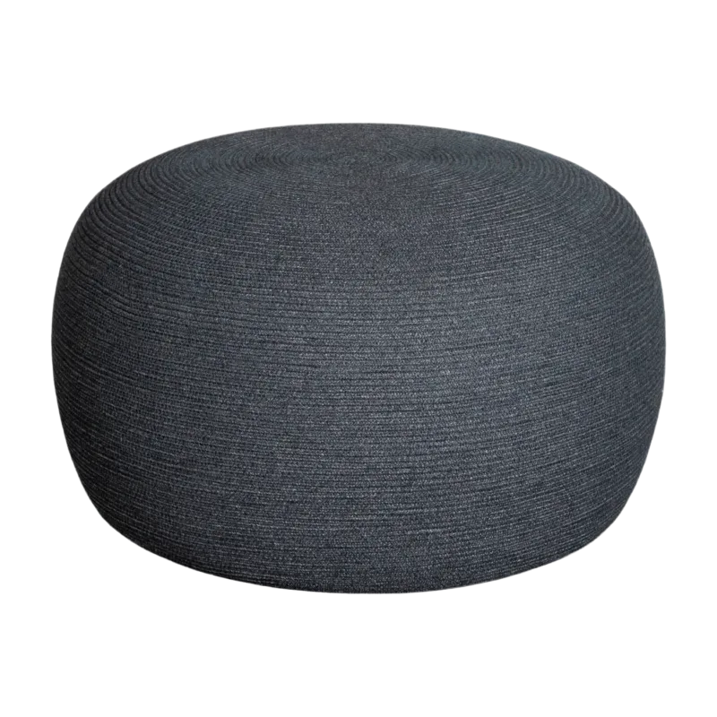 Pouf gris foncé 43 cm Circle - Cane-Line - The Cool Republic