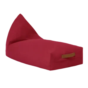 Pouf long pour enfant en coton bio rouge 119 x 52 x 70 cm Oasis - Nobodinoz - The Cool Republic