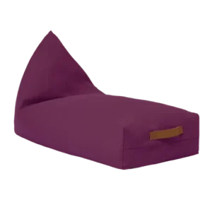 Pouf long pour enfant en coton bio violet prune 119 x 52 x 70 cm Oasis - Nobodinoz - The Cool Republic