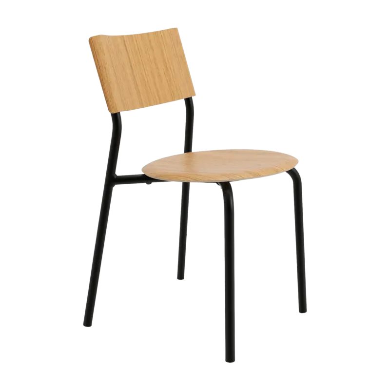 Chaise en chêne et acier noir graphite SSD - TIPTOE