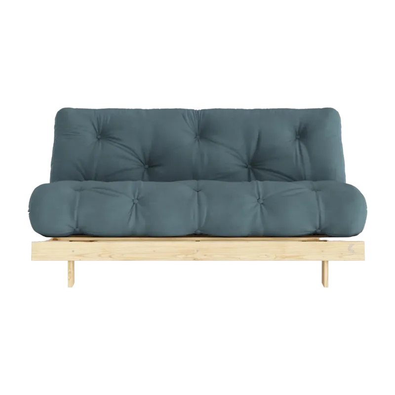 Canapé-lit bleu pétrole pin massif Roots 160 - Karup Design