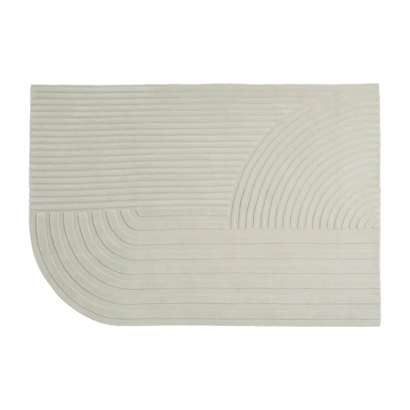 Tapis en laine blanc cassé 170x240 cm Relevo - Muuto