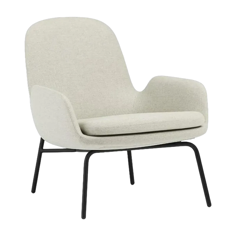 Fauteuil Era Lounge Chair Low Black Steel MLF20- Normann Copenhagen