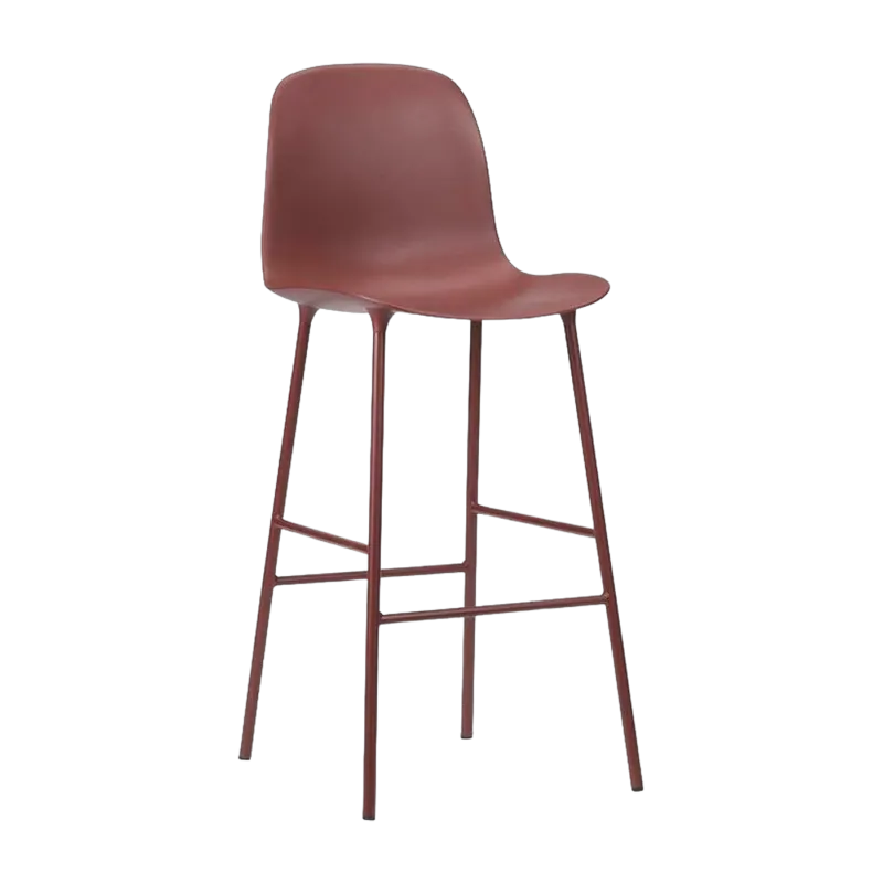 Chaise de bar en acier et pp rouge 65 cm Form - Normann Copenhagen