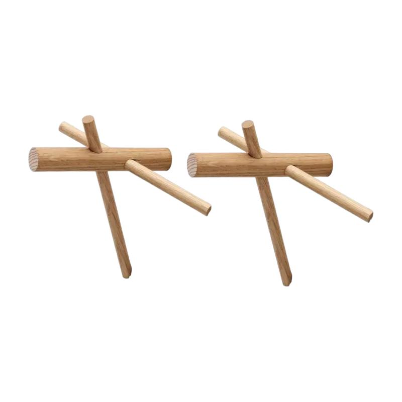 Set de 2 crochets en chêne naturel 15,5 x 12,5 x 14,5 cm Sticks - Normann Copenhagen