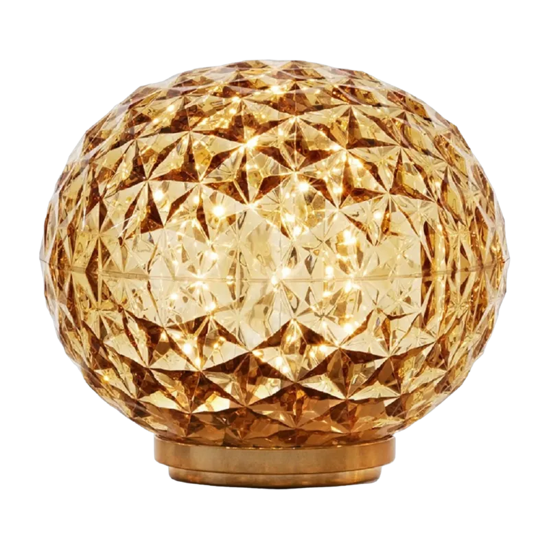 Lampe de table sans fil jaune Mini planet - Kartell