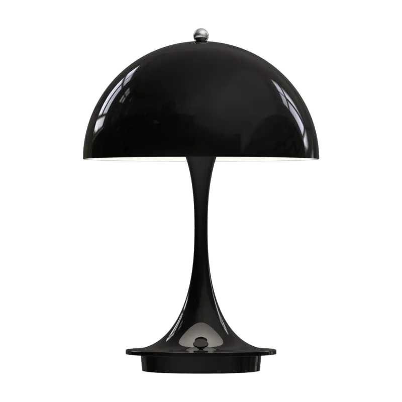 Lampe sans fil en acrylique noir 23 cm Panthella Portable V2 - Louis Poulsen