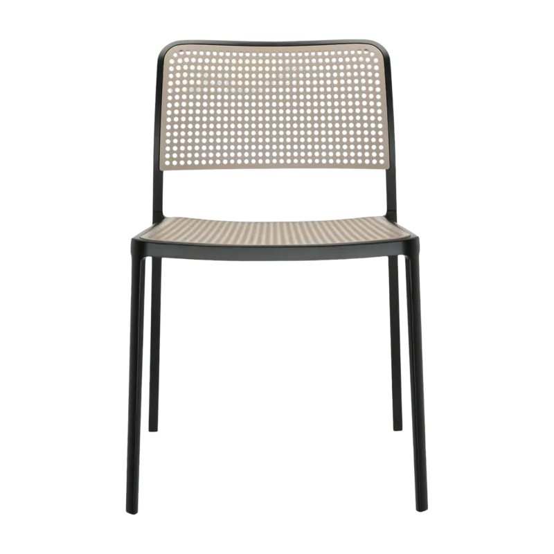 Chaise sable et noire Audrey - Kartell