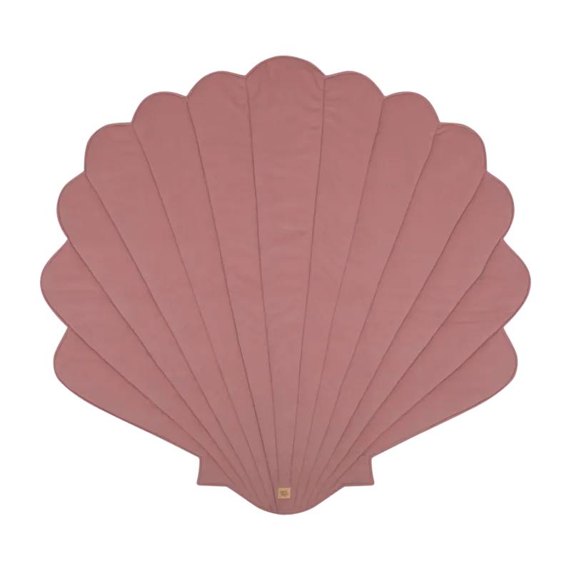 Tapis bébé coquillage en velours rose Shells - Moi Mili