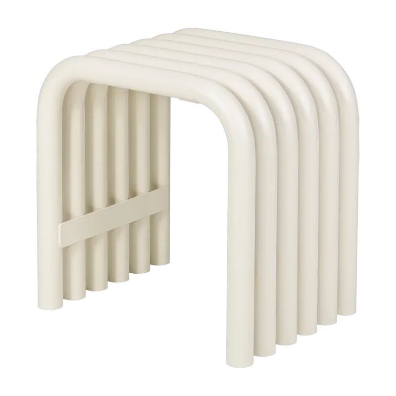 Tabouret en acier beige désertique Nokk - noo.ma