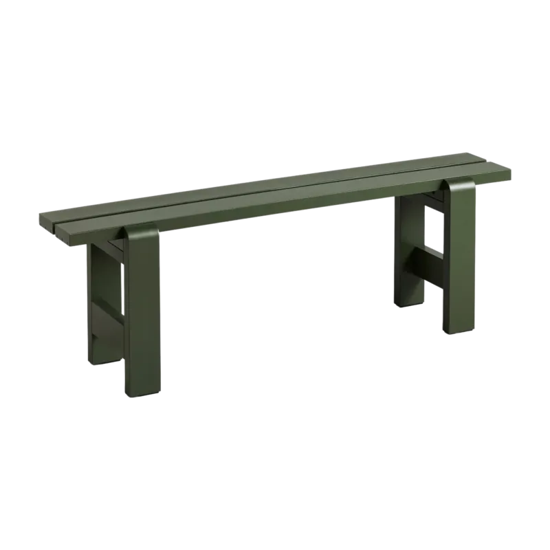 Banc en pin laqué olive 140 x 23 x 45 cm Weekday - Hay