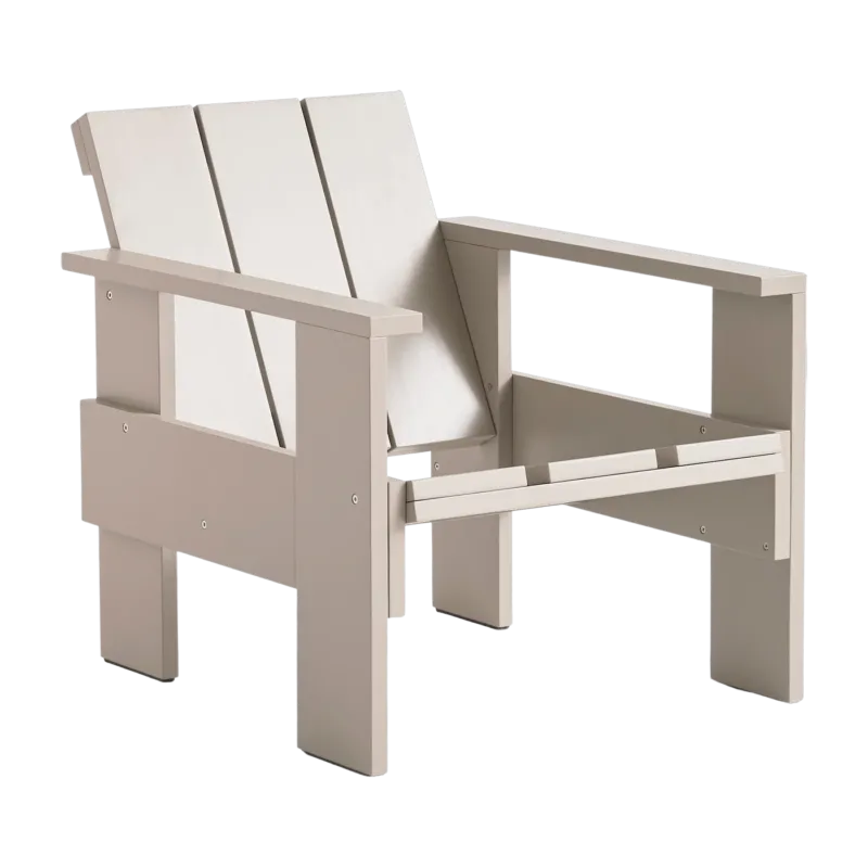 Chaise longue d'extérieur en pin London fog Crate - Hay