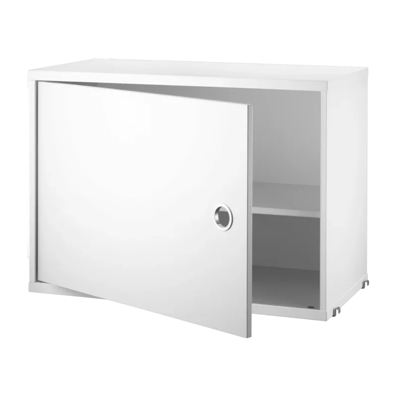 Caisson en bois blanc avec porte battante - String furniture