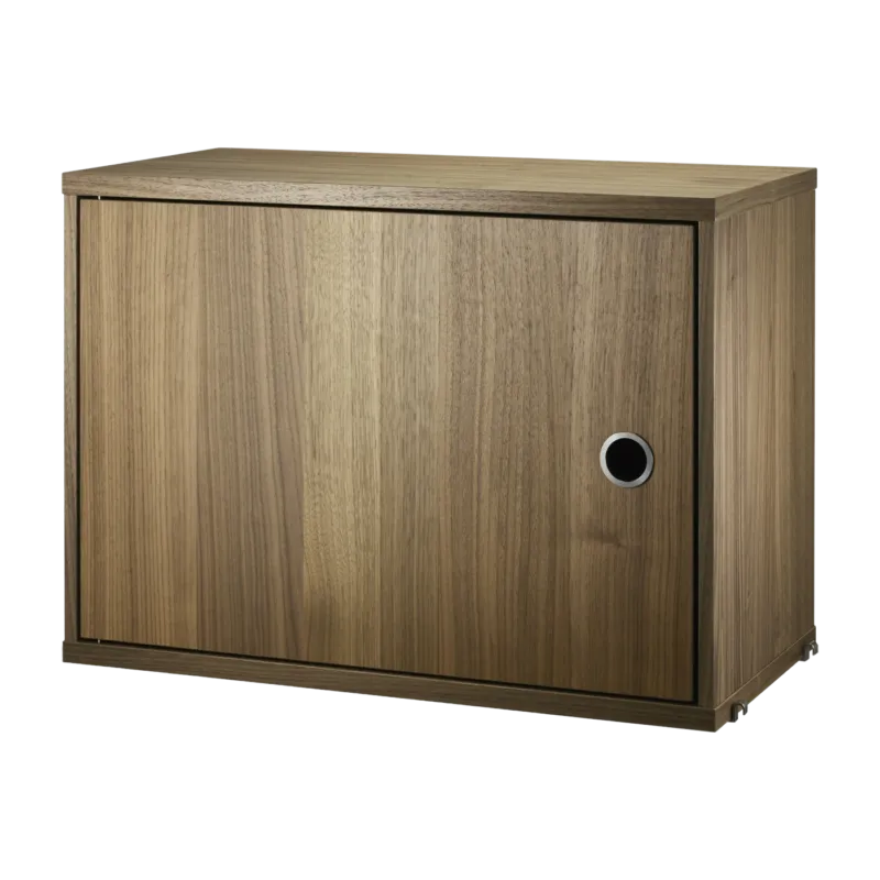 Caisson en noyer avec porte battante - String furniture