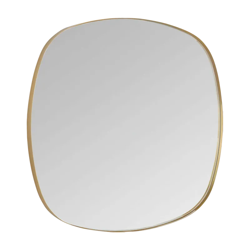Miroir en laiton doré 50 x 50 cm Dobbles - Versmissen