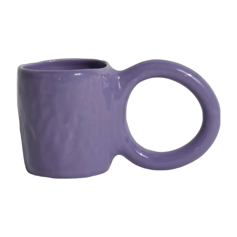 Mug en faïence myrtille 9 cm Donut - Petite Friture