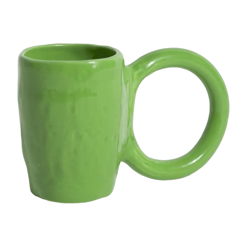 Mug en faïence pistache 12 cm Donut - Petite Friture