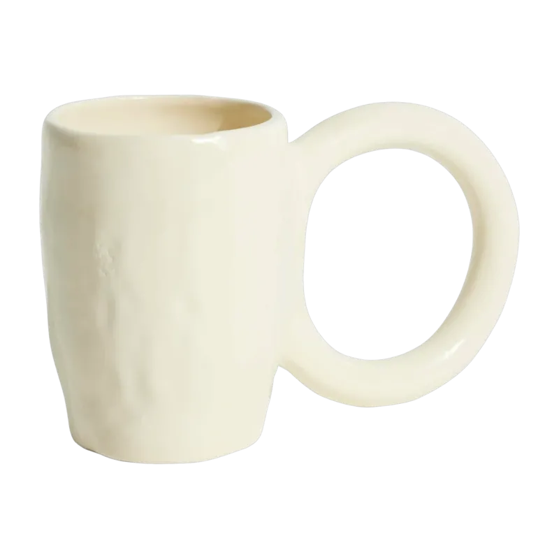 Mug en faïence vanille 12 cm Donut - Petite Friture