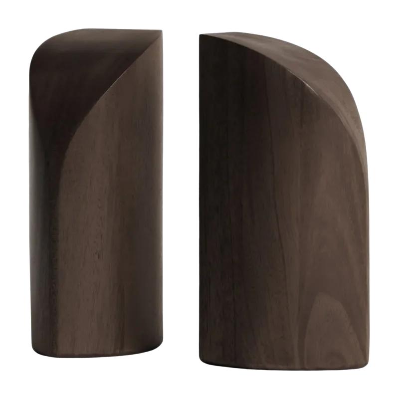 Set de 2 serre-livres en acajou massif foncé PI - Ethnicraft Accessories