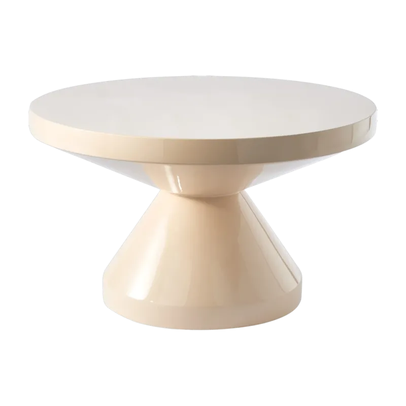 Table basse beige laqué 60 cm Zig Zag - Pols Potten