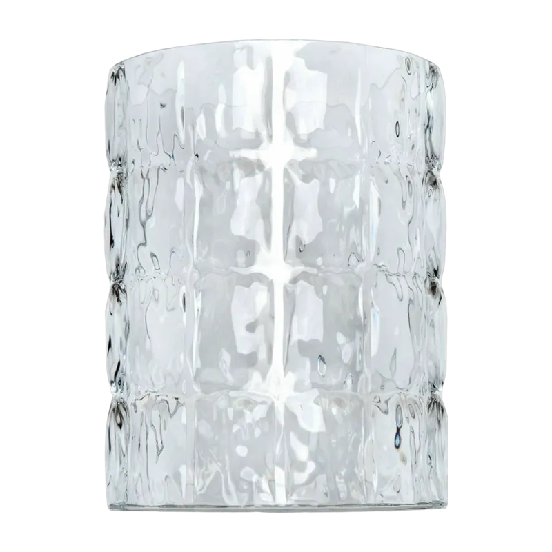 Vase gaufré transparent 23 cm Matelasse' - Kartell
