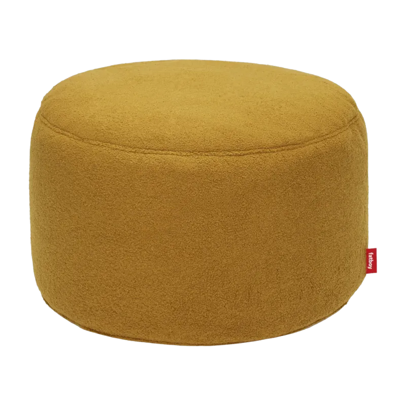 Pouf en sherpa jaune cidre 40 x 70 cm Point - Fatboy