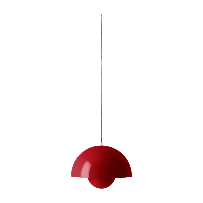 Suspension vermilion red Flowerpot VP2 - &tradition