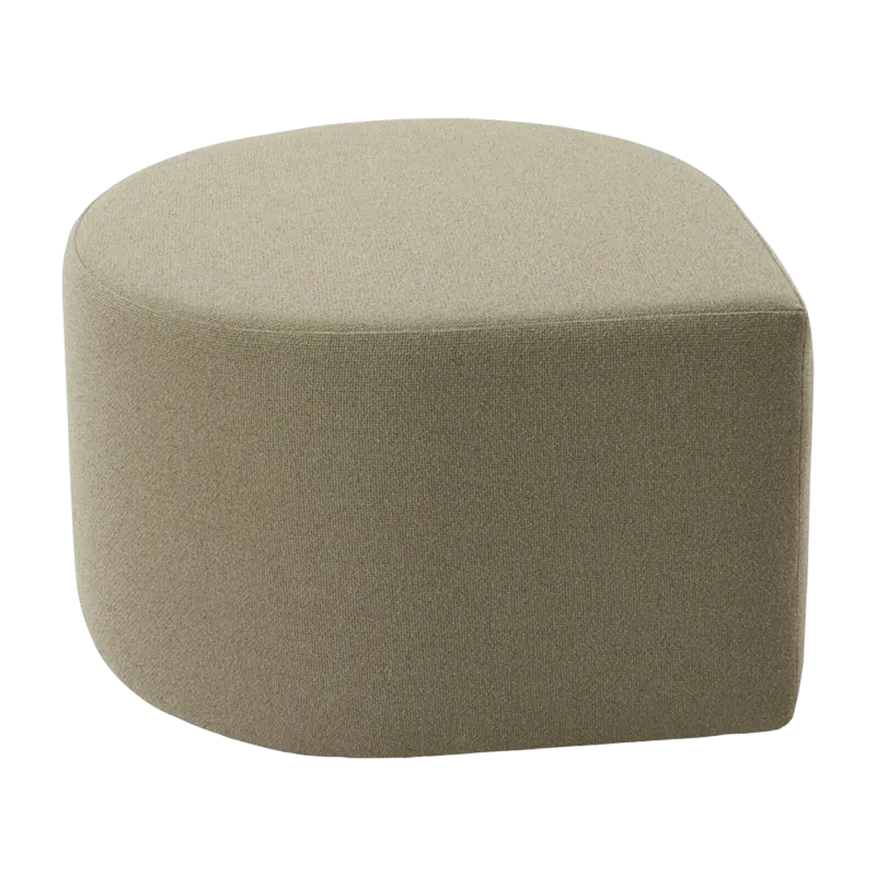 Pouf en bouclé taupe 70 x 60 cm Stilla - AYTM