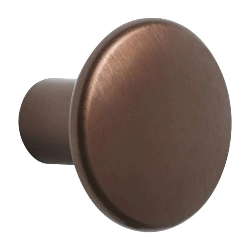 Patère ronde en aluminium cuivré 3,9 cm The Dots - Muuto