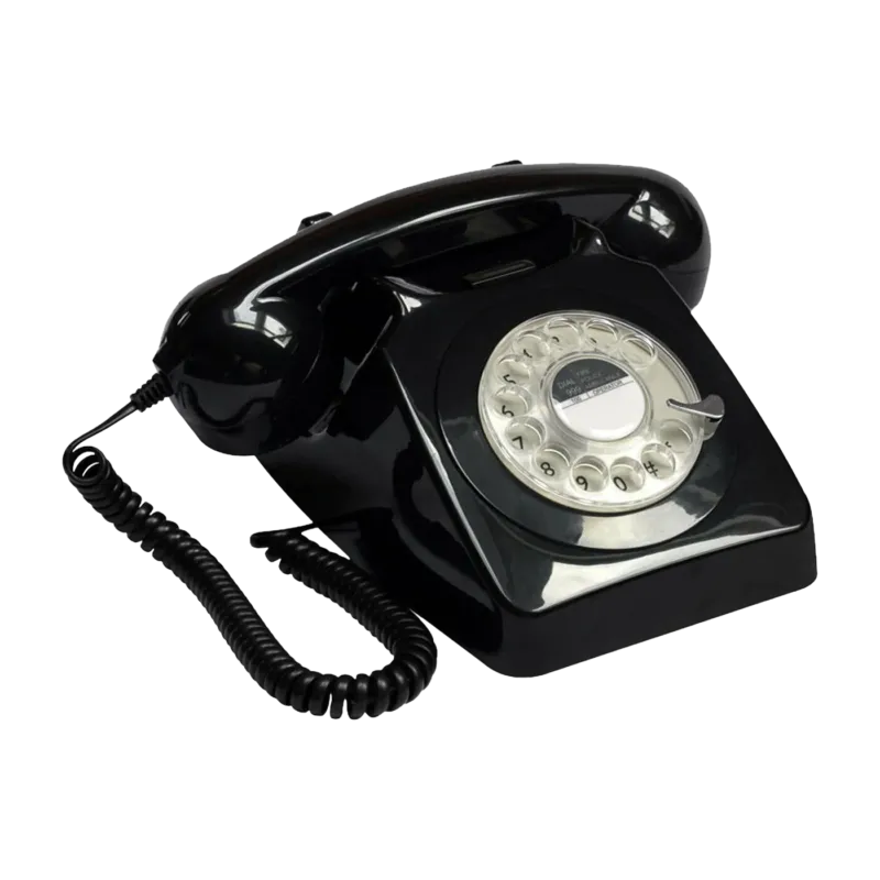 Téléphone fixe rétro noir 746 Rotary - GPO Retro
