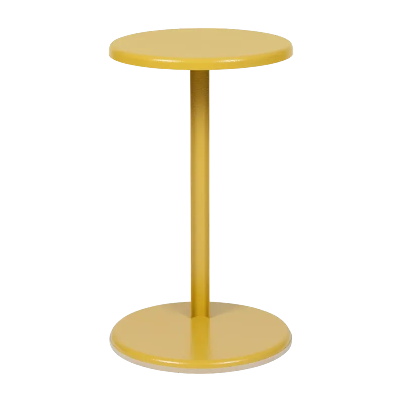 Table d'appoint en acier jaune ocre 56 cm Lolly - Hem
