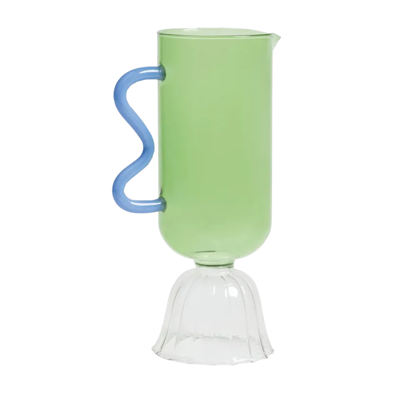 Carafe en verre vert 0,7 L Tulip - &Klevering