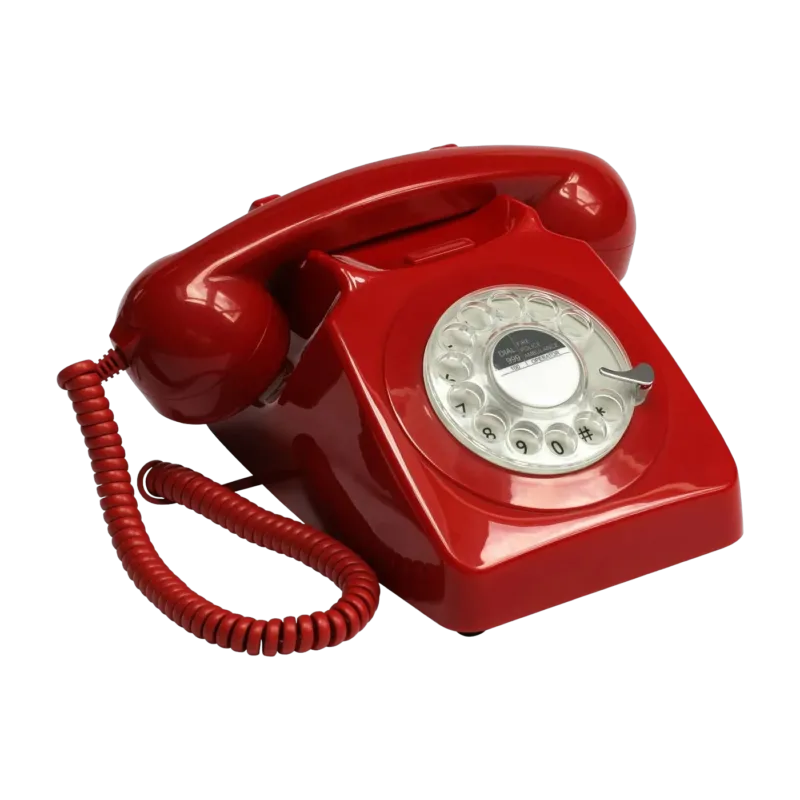 Téléphone fixe rétro rouge 746 Rotary - GPO Retro