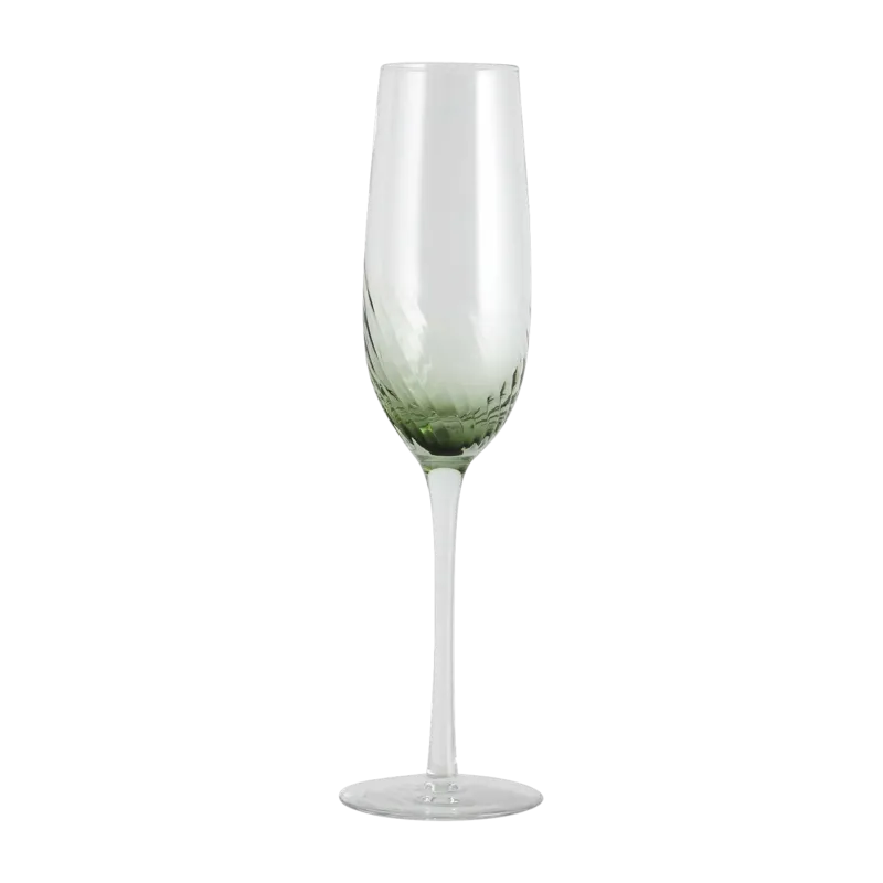 Flûte à champagne verte 27,5 x 7,7 cm Garo - Nordal