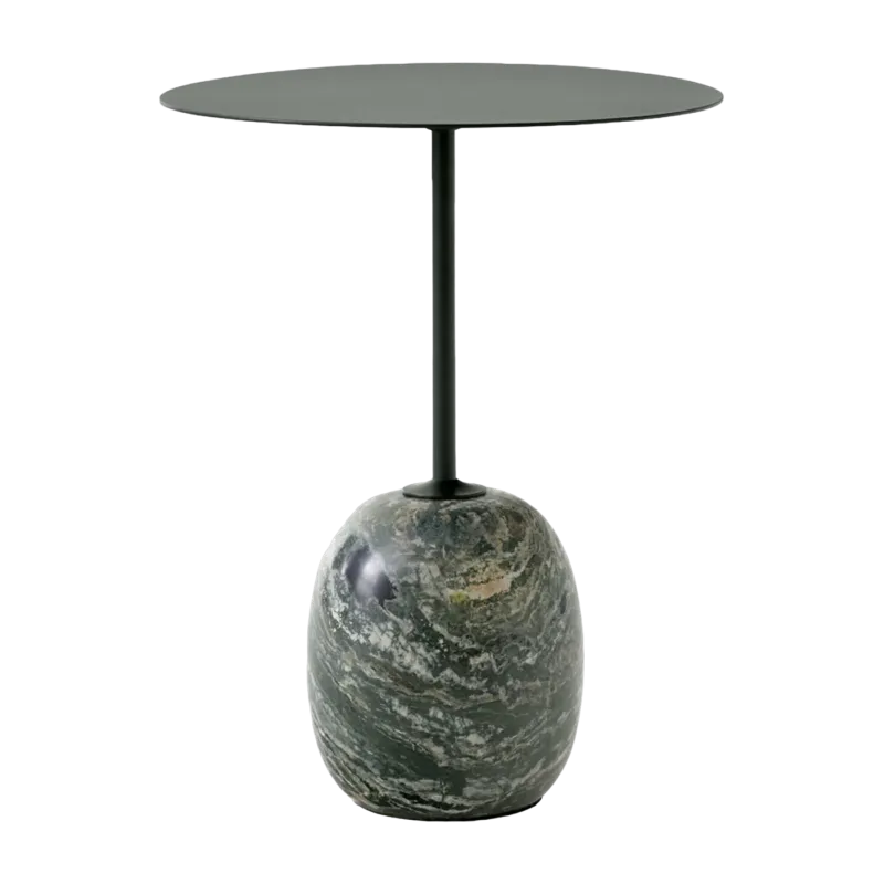 Table d'appoint en marbre vert 50 cm Lato LN8 - &tradition