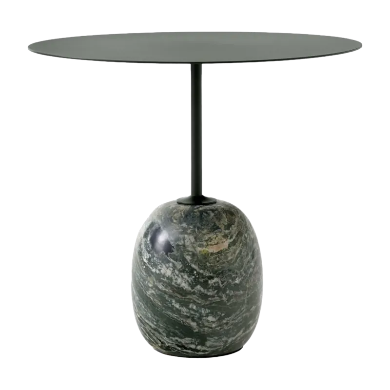 Table d'appoint en marbre vert 45 cm Lato LN9 - &tradition