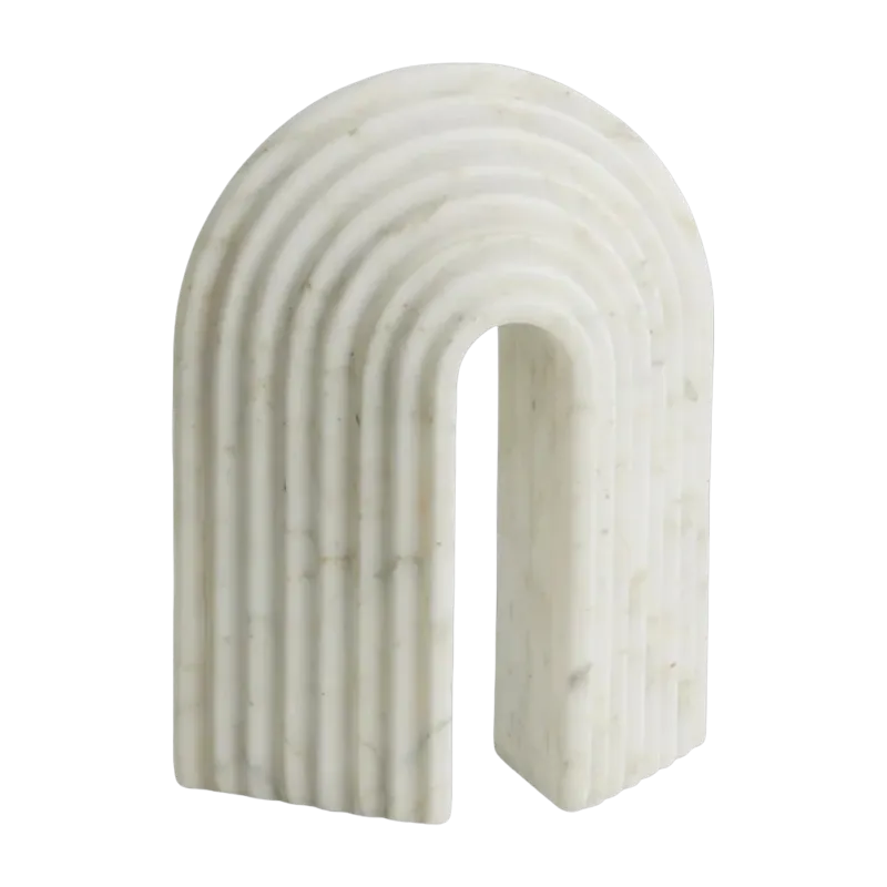 Serre-livres en marbre blanc 14 x 18 cm Ferro - Nordal
