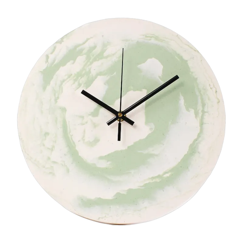 Horloge en roche saline vert de gris 27 cm - Studio Rosaroom