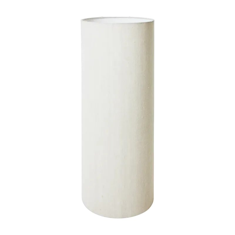 Abat-jour cylindrique en lin naturel 33 x 82 cm - HKliving