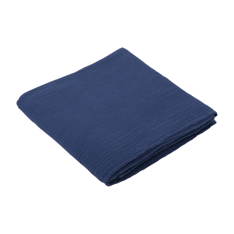 Lange en gaze de coton 90 x 90 cm bleu marine Les Petits - The Cool Republic
