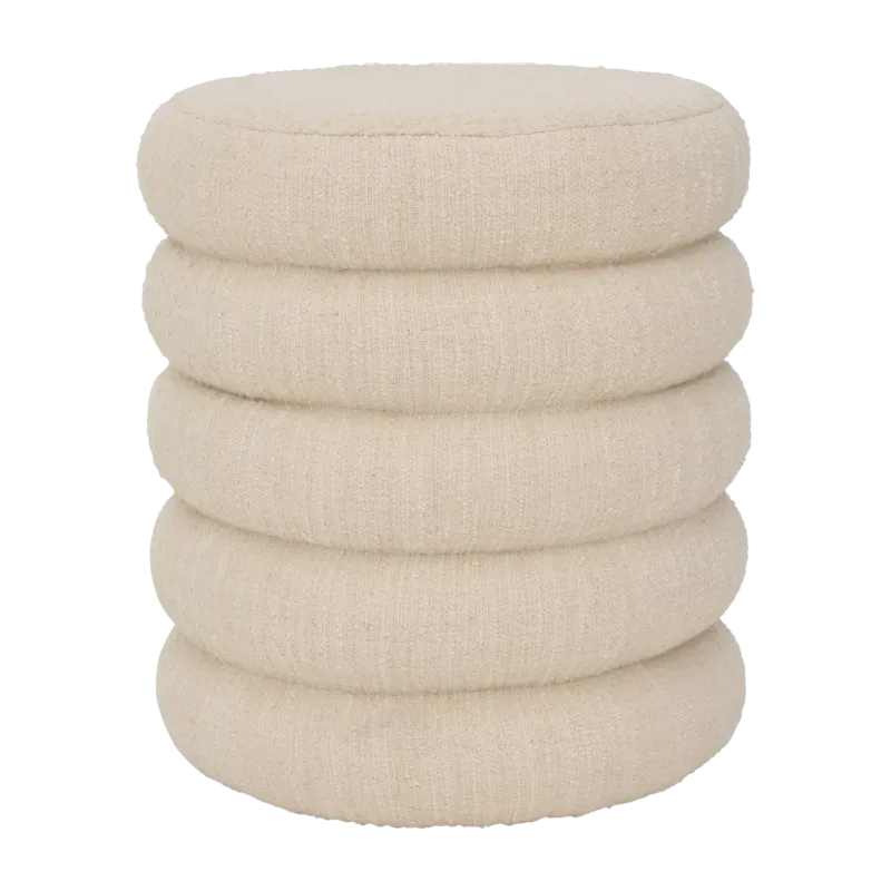 Pouf en coton blanc Andria - Urban Nature Culture