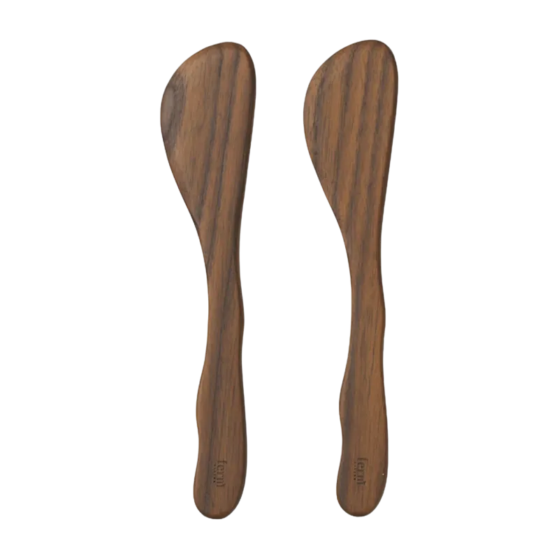 2 Couteaux à beurre en bois de frêne Cairn - Ferm Living